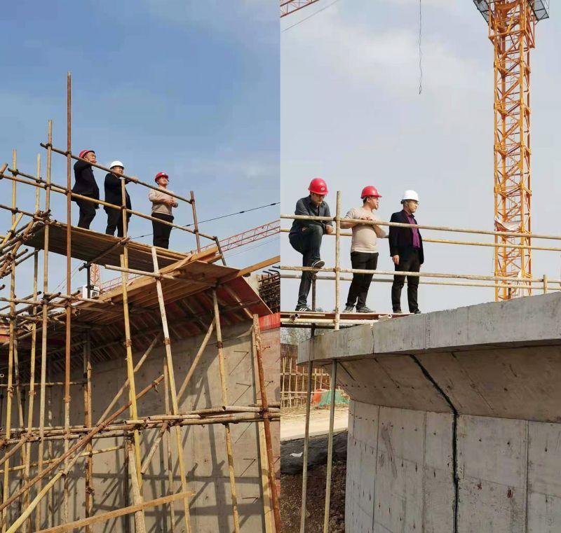 公司領導(dao)視詧永城市第(di)七汚水處理(li)廠工程進度